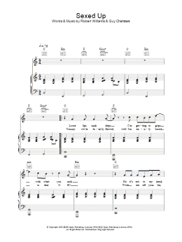 page one of Sexed Up (Piano, Vocal & Guitar Chords)