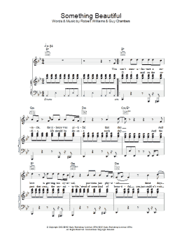 page one of Something Beautiful (Piano, Vocal & Guitar Chords)