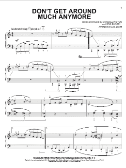 page one of Don't Get Around Much Anymore (Piano Solo)