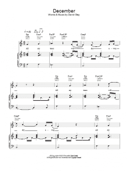 page one of December (Piano, Vocal & Guitar Chords)