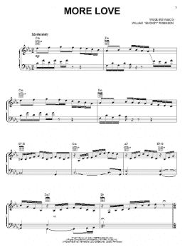 page one of More Love (Piano, Vocal & Guitar Chords (Right-Hand Melody))