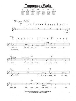 page one of Tennessee Waltz (Easy Guitar)