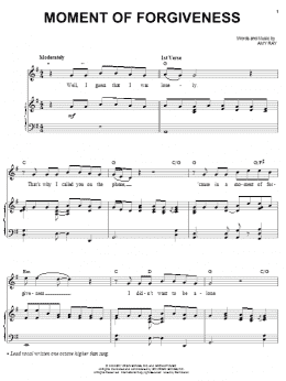 page one of Moment Of Forgiveness (Piano, Vocal & Guitar Chords (Right-Hand Melody))