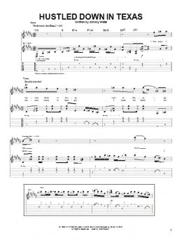 page one of Hustled Down In Texas (Guitar Tab)