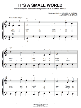 page one of It's A Small World (Big Note Piano)