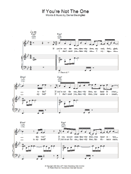page one of If You're Not The One (Piano, Vocal & Guitar Chords)