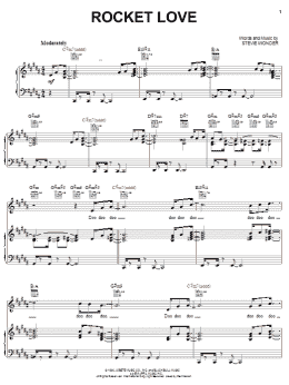 page one of Rocket Love (Piano, Vocal & Guitar Chords (Right-Hand Melody))