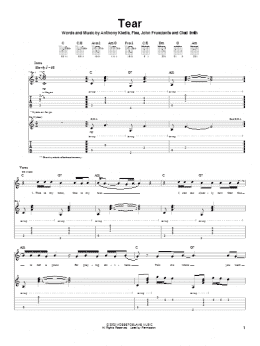 page one of Tear (Guitar Tab)