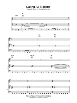 page one of Calling All Stations (Piano, Vocal & Guitar Chords)