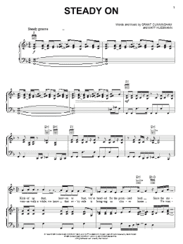 page one of Steady On (Piano, Vocal & Guitar Chords (Right-Hand Melody))