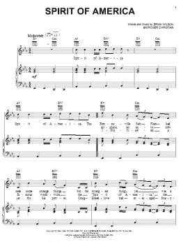 page one of Spirit Of America (Piano, Vocal & Guitar Chords (Right-Hand Melody))
