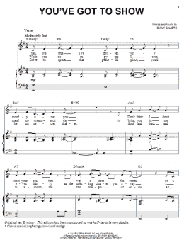 page one of You've Got To Show (Piano, Vocal & Guitar Chords (Right-Hand Melody))