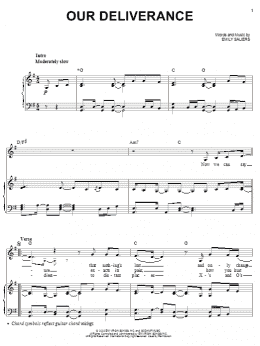 page one of Our Deliverance (Piano, Vocal & Guitar Chords (Right-Hand Melody))