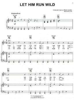 page one of Let Him Run Wild (Piano, Vocal & Guitar Chords (Right-Hand Melody))