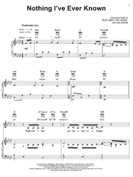 page one of Nothing I've Ever Known (Piano, Vocal & Guitar Chords (Right-Hand Melody))