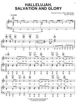 page one of Hallelujah, Salvation And Glory (Piano, Vocal & Guitar Chords (Right-Hand Melody))