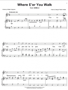page one of Where E'er You Walk (Handel) (Piano Solo)