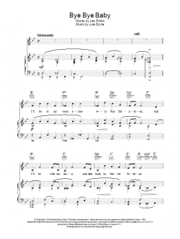 page one of Bye Bye Baby (Piano, Vocal & Guitar Chords)