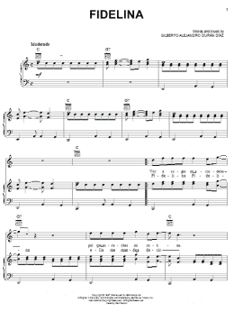 page one of Fidelina (Piano, Vocal & Guitar Chords (Right-Hand Melody))