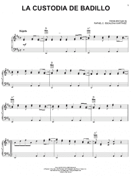page one of La Custodia De Badillo (Piano, Vocal & Guitar Chords (Right-Hand Melody))