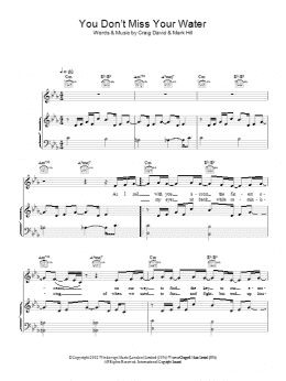 page one of You Don't Miss Your Water (Piano, Vocal & Guitar Chords)