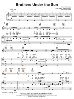 page one of Brothers Under The Sun (Piano, Vocal & Guitar Chords (Right-Hand Melody))