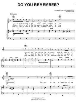 page one of Do You Remember? (Piano, Vocal & Guitar Chords (Right-Hand Melody))
