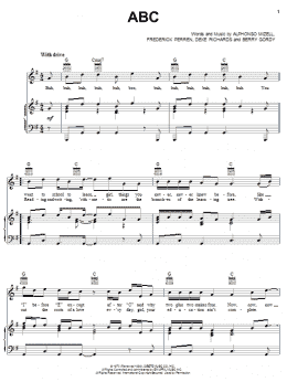 page one of ABC (Piano, Vocal & Guitar Chords (Right-Hand Melody))