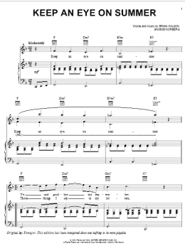 page one of Keep An Eye On Summer (Piano, Vocal & Guitar Chords (Right-Hand Melody))