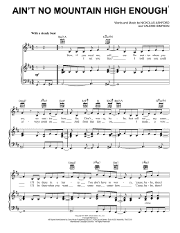 page one of Ain't No Mountain High Enough (Piano, Vocal & Guitar Chords (Right-Hand Melody))