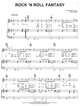 page one of Rock 'N Roll Fantasy (Piano, Vocal & Guitar Chords (Right-Hand Melody))