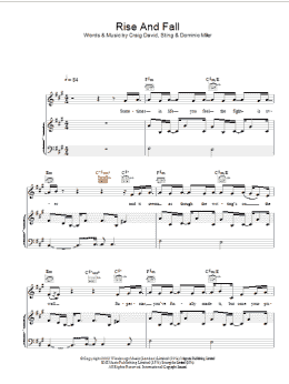 page one of Rise And Fall (Piano, Vocal & Guitar Chords)