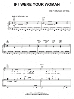 page one of If I Were Your Woman (Piano, Vocal & Guitar Chords (Right-Hand Melody))