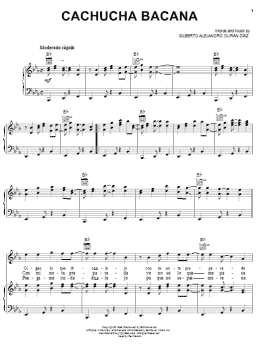 page one of Cachucha Bacana (Piano, Vocal & Guitar Chords (Right-Hand Melody))