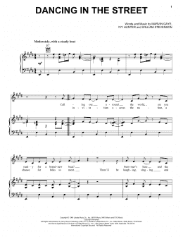 page one of Dancing In The Street (Piano, Vocal & Guitar Chords (Right-Hand Melody))