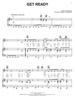 page one of Get Ready (Piano, Vocal & Guitar Chords (Right-Hand Melody))
