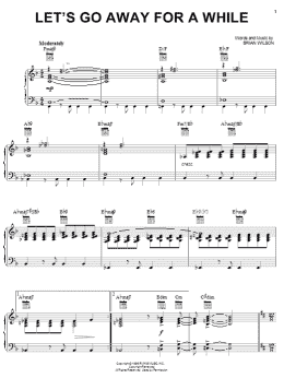 page one of Let's Go Away For A While (Piano, Vocal & Guitar Chords (Right-Hand Melody))