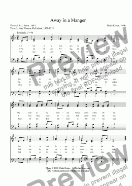 page one of Away in a Manger (New Melody)