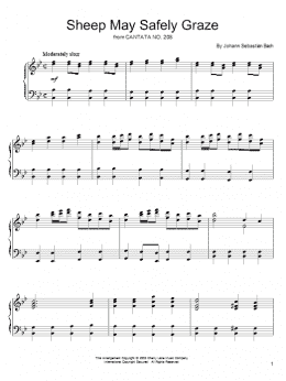 page one of Sheep May Safely Graze (Piano Solo)