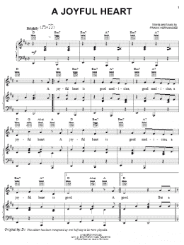 page one of A Joyful Heart (Piano, Vocal & Guitar Chords (Right-Hand Melody))