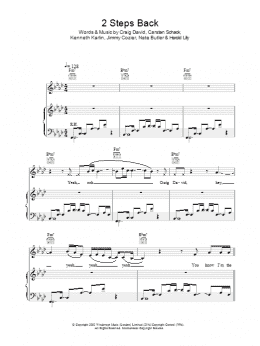 page one of 2 Steps Back (Piano, Vocal & Guitar Chords)