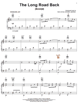 page one of The Long Road Back (Piano, Vocal & Guitar Chords (Right-Hand Melody))