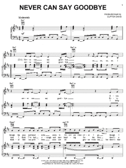 page one of Never Can Say Goodbye (Piano, Vocal & Guitar Chords (Right-Hand Melody))