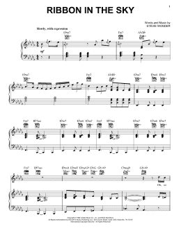 page one of Ribbon In The Sky (Piano, Vocal & Guitar Chords (Right-Hand Melody))