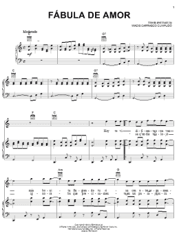 page one of Fabula De Amor (Piano, Vocal & Guitar Chords (Right-Hand Melody))