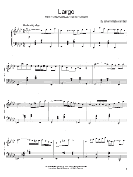page one of Largo (Piano Solo)