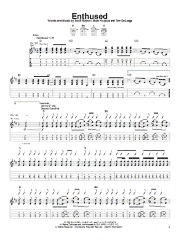 page one of Enthused (Guitar Tab)