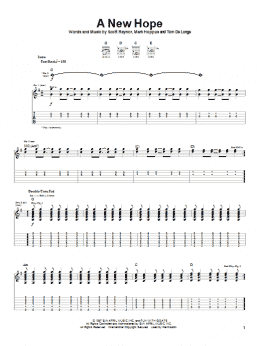 page one of A New Hope (Guitar Tab)