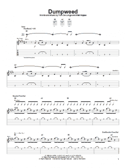 page one of Dumpweed (Guitar Tab)