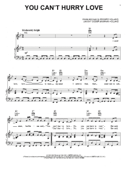 page one of You Can't Hurry Love (Piano, Vocal & Guitar Chords (Right-Hand Melody))